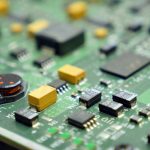 Electronic printed circuit board with many electrical components